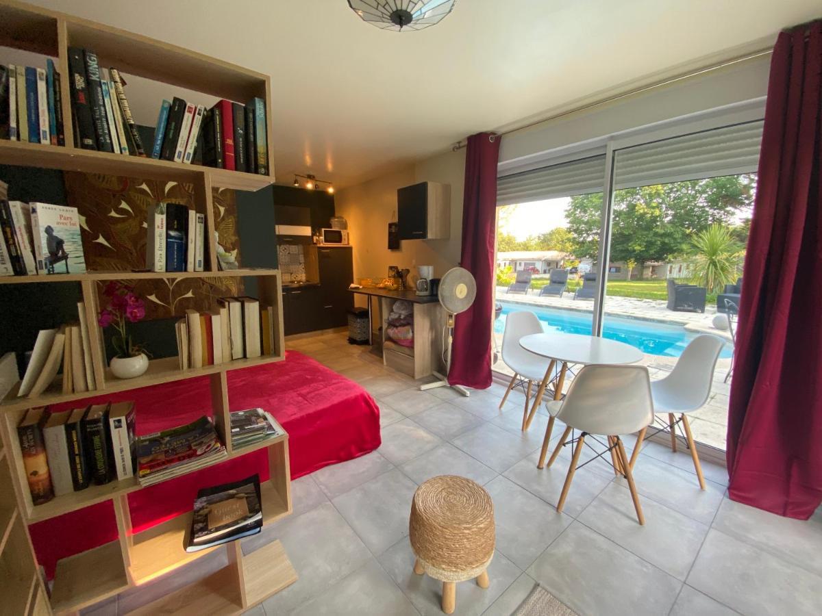 Logement 2/4 pers-piscine-25mn rocade bordeaux Baron  Extérieur photo
